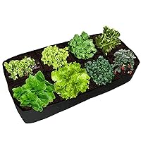Fabric Raised Garden Bed, 8 Compartments Vegetable Planting Fabric Container, Raised Plant Cultivation Bags, Fabric Vegetable Bed, Reusable Garden Bag for Growing Vegetable Potatoes Flowers