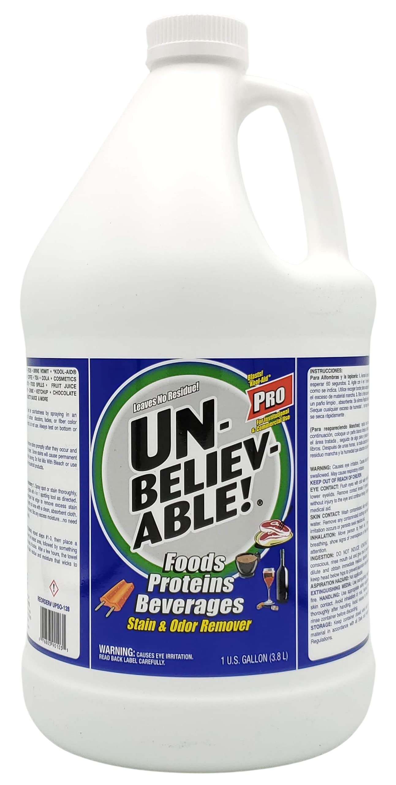 UNBELIEVABLE Pro Stain and Odor Remover, 1 gallon, 1 count