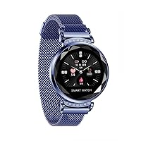 New Women Calories Fitness Tracker Sport Smart Watch Lady Bracelet for iPhone Android (Blue)