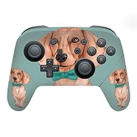 Officially Licensed Barruf Dachshund, The Wiener Art Mix Vinyl Sticker Gaming Skin Decal Cover Compatible with Nintendo Switch Pro Controller