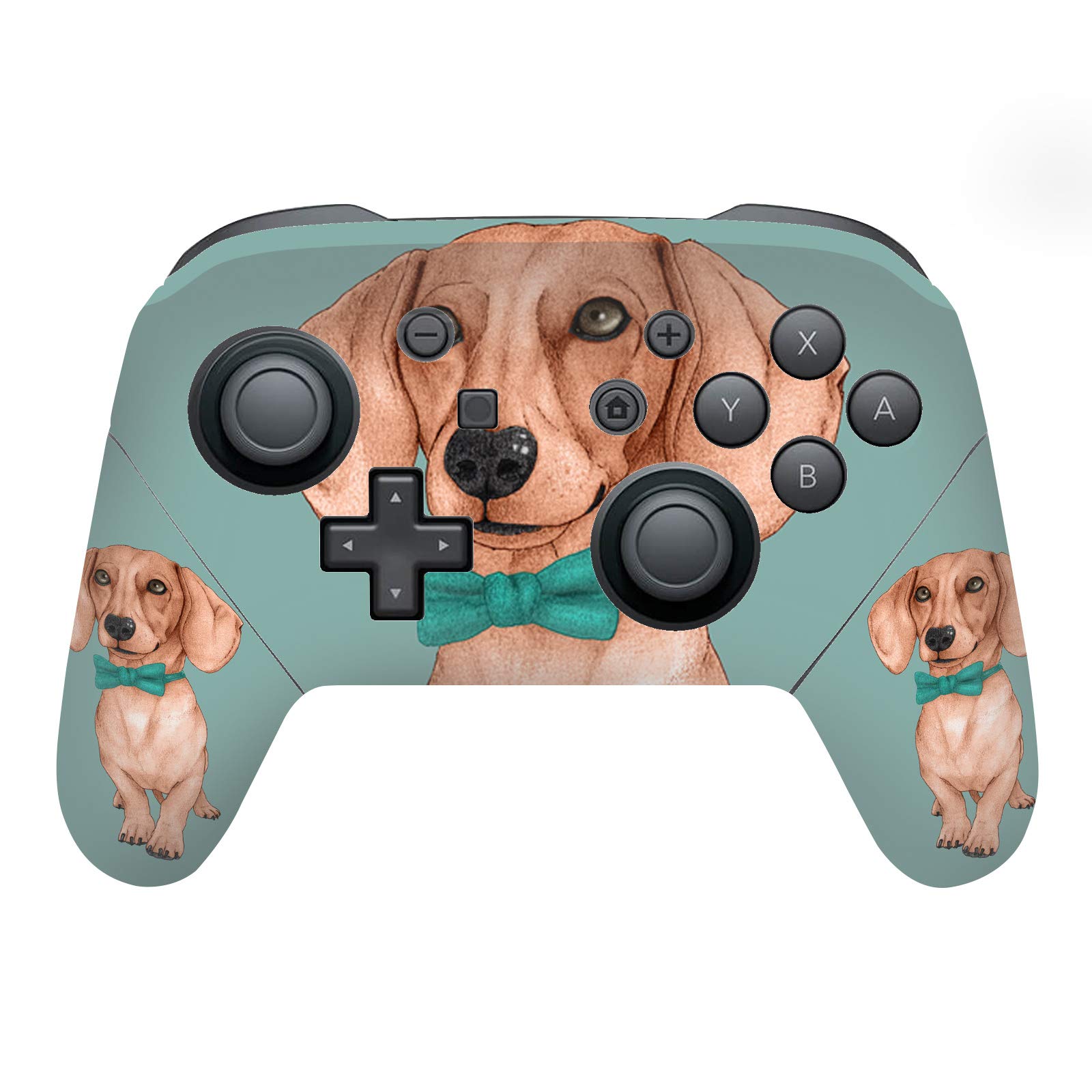 Head Case Designs Officially Licensed Barruf Dachshund, The Wiener Art Mix Vinyl Sticker Gaming Skin Decal Cover Compatible with Nintendo Switch Pro Controller