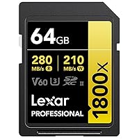 Gold Series Professional 1800x 64GB UHS-II SDXC Memory Card