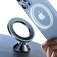 VICSEED for MagSafe Car Mount Dashboard, [All-Metal] [ Strongest Magnet Power] Magnetic Phone Holder for Car Dash, 360 Rotatable Car Phone Holder Mount for iPhone 15 Pro Max 14 13 12 Plus Mini