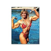 GIISH Cory Everson Poster Motivational Canvas Bodybuilding Poster 2 Canvas Painting Posters And Prints Wall Art Pictures for Living Room Bedroom Decor 8x10inch(20x26cm) Unframe-style