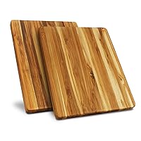 Wood Cutting Board Set with Hand Grip, Wooden Cutting Boards for Kitchen Medium & Small, Kitchen Gadgets Gifts (20 x 15 x 1.25 inches & 18 x 14 x1 inches)
