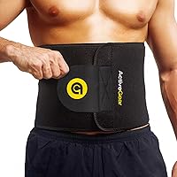ActiveGear Premium Waist Trimmer & Trainer Belt for Men and Women - Sweat-Enhancing Slimming Wrap for Stomach, Adjustable Fit