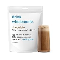 Drink Wholesome Chocolate Meal Replacement Powder | For Sensitive Stomachs | Easy to Digest | Gut Friendly | No Bloating | Dairy Free Meal Replacement | Lactose Free Meal Replacement | 1.95 lb