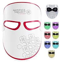 Mirabella 7-Color LED Light Therapy Mask, LED Face Mask with Near Infrared Light, Lightweight & Wireless Rechargeable Skin Care Mask with Red, Green, Yellow, Cyan, Purple, Orange, and Blue Light