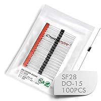 (Pack of 100 Pieces) Chanzon SF28 Super Fast Recovery Rectifier Diode 2A 600V 35ns DO-15 (DO-204AC) Axial 2 Amp 600 Volt Electronic Diodes