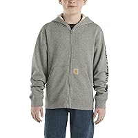 Carhartt Boys' Long-Sleeve Full-Zip Hooded Sweatshirt Hoodie