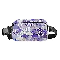 Mermaid Scales Fanny Pack for Women Men Belt Bag Crossbody Waist Pouch Waterproof Everywhere Purse Fashion Sling Bag for Running Hiking Workout Travel