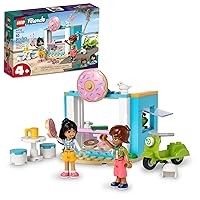 LEGO Friends Doughnut Shop 41723, Cafe Playset, Small Gift Toys for Girls and Boys 4 Plus Years Old with Liann and Leo Mini-Dolls and Toy Scooter