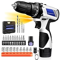 16.8 V Cordless Screwdriver Set, Cordless Drill up to 45 Nm, Torque Level 18 + 1.3/8 Inch Keyless Chuck and LED Lights for Home and Garden DIY Projects