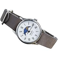 Raketa Quartz Mens Watch Bracelet Stainless Steel Watch Condition Gift Idea (Dark Chocolate Strap)