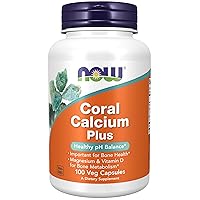 Now Foods Coral Calcium plus Magnesium, 100 veggie caps (Pack of 2)