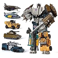 5 in 1 Combiner Toys,Superion/Defensor/Bruticus Toy 5 in 1 Robot Deformation Toy for Best Birthday Gift for Kids (Style : Bruticus)
