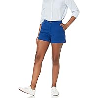 Amazon Essentials Women's Mid-Rise Slim-Fit 3.5 Inch Inseam Khaki Short