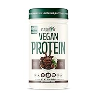 Natreve Vegan Protein Powder - Gluten Free Non-GMO Whole Food Protein with Vegetables - 30oz (Fudge Brownie Sundae)