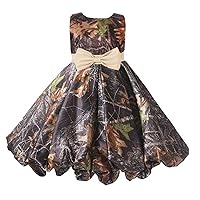 YINGJIABride Puffy Camo Flower Girl Dresses Wedding Guest Formal Gowns for Girls