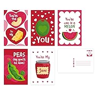 Valentine Food Pun Postcards / 25 Post Card Pack 4