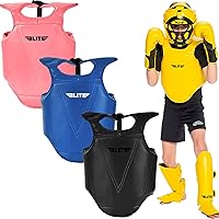 Tae Kwon Do Karate Martial Arts Chest Guard for Age 4 to 8 Years, Youth Kids Boxing, Kickboxing, Muay Thai and Krav MAGA Sparring Strike Shield, MMA Boys and Girls Fight Protector Vest