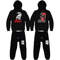 Her Joker and His Harley Matching Tracksuits - His and Hers Couple Matching Sweatsuits Black Men Large Women X-large