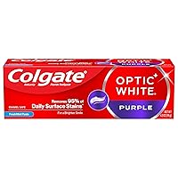 Optic White Purple Toothpaste for Teeth Whitening, Teeth Whitening Toothpaste with Fluoride, Helps Remove Surface Stains and Polishes Teeth, Enamel-Safe for Daily Use, Mint Paste, 4.2 oz
