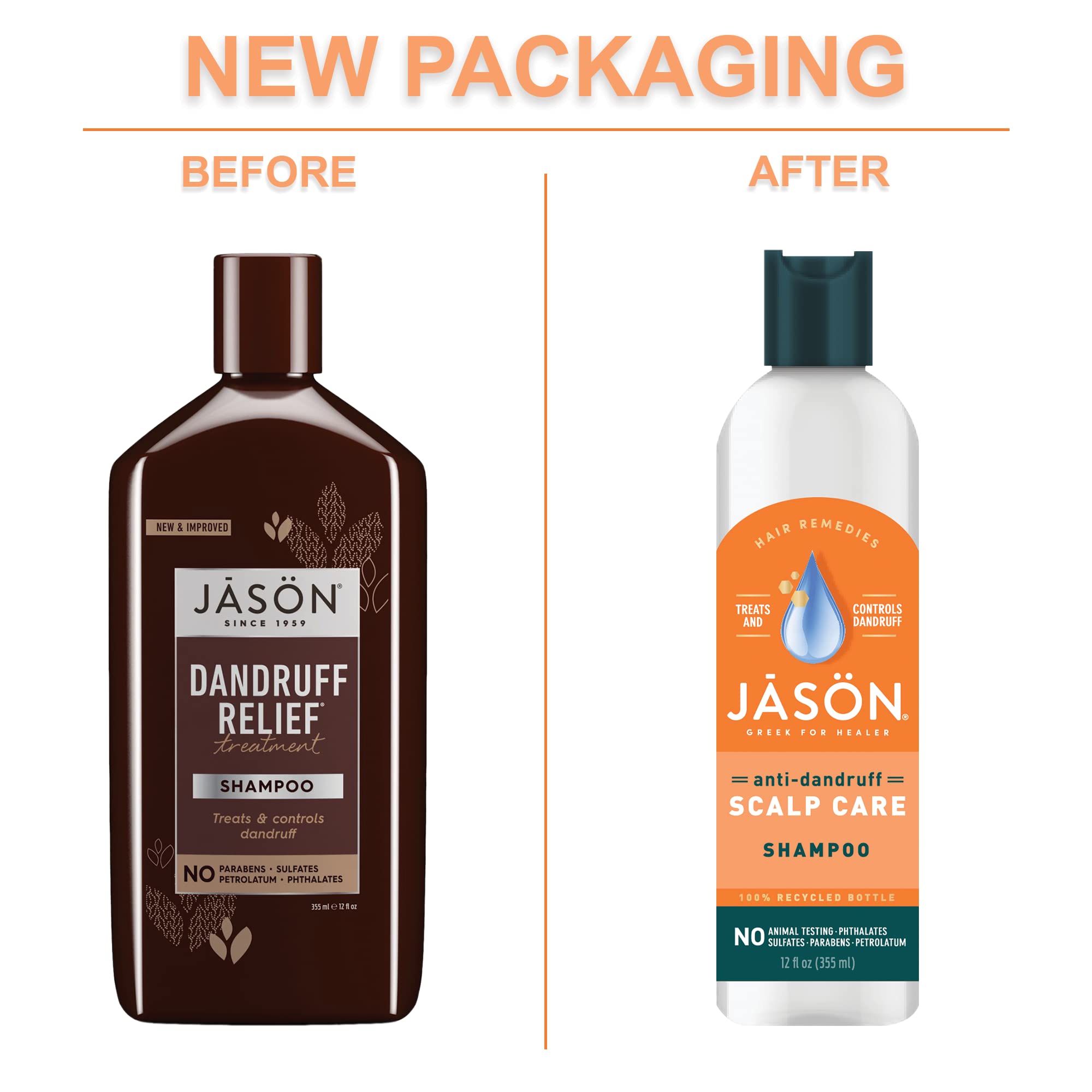 Jason Dandruff Relief Treatment Shampoo, 12 Fl. Oz (Pack of 1) - Packaging May Vary