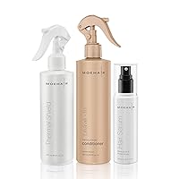 MOEHAIR TRIO of Heat Protectant Spray, Leave In Conditioner and Hair Serum | Heat Defense | Adds Shine and Smoothens | Nourishes and Hydrates | Perfect to prepare hair for intense styling