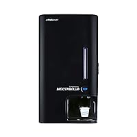 GotFreshBreath Automatic Mouthwash Dispenser for Bathrooms – Standing or Wall-Mounted, Slim, Commercial Mouthwash Dispenser with 100 Cups & 50 Oz. Mouthwash – Black…