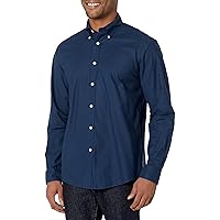 Brooks Brothers Men's Non-Iron Stretch Oxford Long Sleeve Solid Sport Shirt