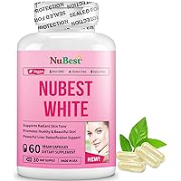 NuBest White - Supports Beautiful and Radiant Skin with Glutathione, Milk Thistle Extract, L-Cysteine, Precious Herbs and Vitamins - 60 Vegan Capsules (1 Pack)