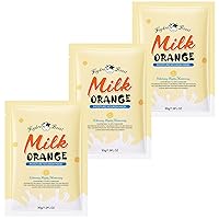 3PCS Milk Fruit Essences Sheet Masks Moisturizing Skin Care Products, Effective Care for All Skin Types, Moisturizing and Hydrating,Natural Skin Care Mask for Face 30g (Orange)