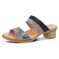 Dansko Theresa Multi-Strap Slip-On Sandal for Women - A Subtle Heel and Memory Foam for All-Day Comfort - Soft Leather and Unique Design for Ease from Work to Event