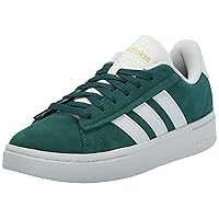 adidas Men's Grand Court Alpha Sneaker, Collegiate Green/Off White/Gold Metallic, 9.5