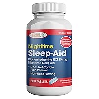 HealthLife® Sleep Aid (Diphenhydramine HCl Caplets, 25 mg Blue) 300 Count
