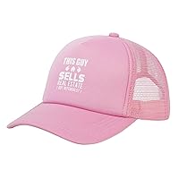 This Girl Sells Real Estate Hat Mesh Baseball Cap for Men Women Fashion Black Trucker Hat