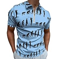 Golf Evolution Golfers & Golf Players Men’s Polo Shirt Slim Fit Golf Shirts Casual Short Sleeve Work T Shirts