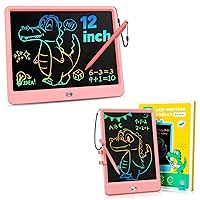 KOKODI 12 Inch LCD Writing Tablet with Anti-Lost Stylus+LCD Writing Tablet 8.5-Inch Colorful Doodle Board（Pink+Pink）