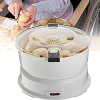 Electric Potato Peeler Machine - Rotary Safety Lock, 1kg Capacity White Potato Rumbler with Container - No Mess Potato Shaker with Water - Vegetable Peeler