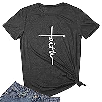 Women's Faith Graphic Cute Tee Shirt