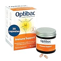 Optibac Probiotics Immune Support - Vegan Probiotic Supplement with Vitamin C to Maintain Immunity and 5 Billion Bacterial Cultures - 30 Capsules