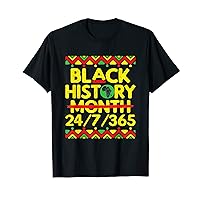 Black History Month 2023 Black History 24/7/365 Melanin T-Shirt