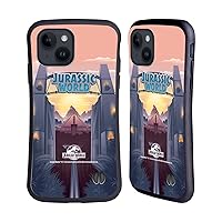 Head Case Designs Officially Licensed Jurassic World Park's Gate Vector Art Hybrid Case Compatible with Apple iPhone 15