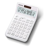 Casio JF-S200-WE-N Stylish Calculator, White, Just Type, 12 Digits