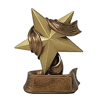 Decade Awards Gold Star Trophy - 5 or 7 Inch Tall | Gold Star Award | Employee Superstar Recognition Trophy - Engraved Plate on Request