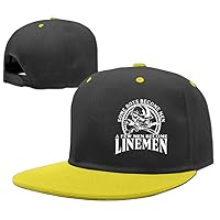 GHJJJL Lineman Gift Funny Definition Badass Boys Street Dancing Hip-Hop Sports Caps Yellow