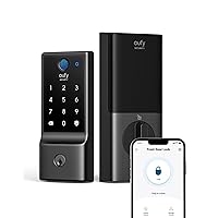 Smart Lock C220, Fingerprint Keyless Entry Door Lock, Built-in Wi-Fi, App Remote Control, Front Door Smart Lock Deadbolt, 8Months Battery, Reliable Power, IP53 Waterproof, BHMA Grade 3