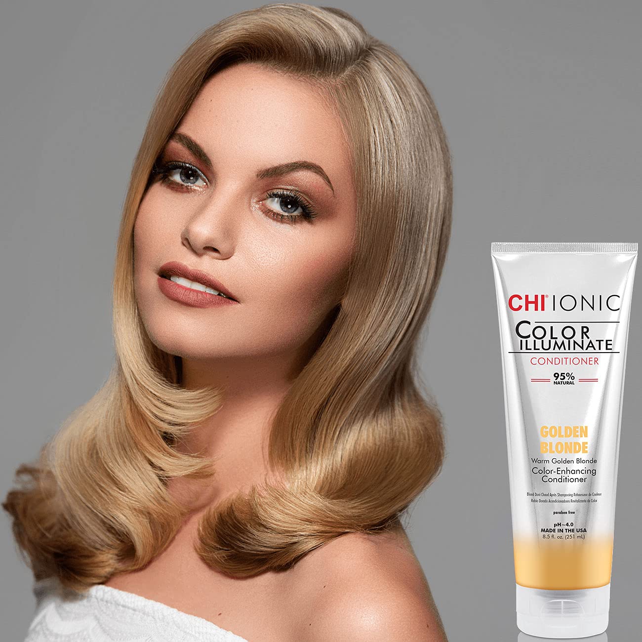 CHI Ionic Color Illuminate Conditioners - 95% Natural. Sulfate, Paraben and Gluten Free - 8.5 oz