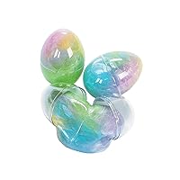 Rainbow Glitter Slime Filled Eggs (1 Dozen) Easter Egg Hunt Supplies, Birthday Party Favors & Prizes